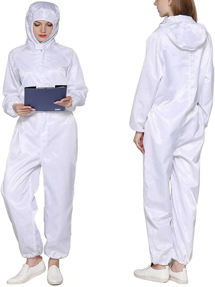 Protective Coveralls with Hood Reusable Washable Dust-Proof Plus Size Protective Coveralls with Elastic Cuffs for Women Men