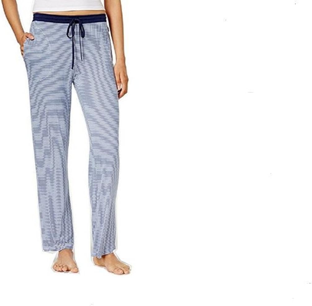 DKNY Women's Printed Knit Pajama Pants Blue Stripe, XL at Amazon Women