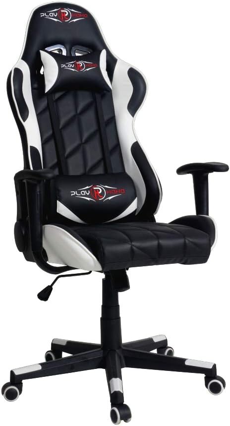 play haha. Gaming Chair Racing Style Conference Work Chair High Back Breathable & Ergonomic Office Chair with Lumbar Support, Gas lift SGS tested (White)