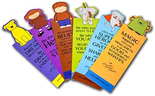 MNS Creative Character Bookmarks Set of 6 Whatif Monster, Cordelia, Bob is a Unicorn, Dog, Mouse, Jonathan James by Michelle Nelson-Schmidt