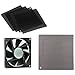ThreeBulls 12 Pcs 80mm PVC Black PC Cooler Fan Dust Filter Dustproof Case Cover Computer Mesh