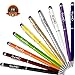 Stylus Pen, DHTS 10 Pcs 2 in 1 Slim Stylus, Ballpoint Pen for Universal Touch Screens Devices, iPhone 7, iPhone 6 Plus, iPad, Tablets, Samsung , 10 Color