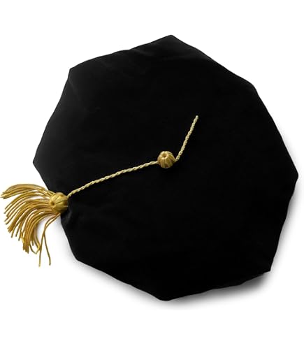 Amazon.com: CLERKMANS Doctoral Tam 6 Sided Black Velvet  display picture 3
