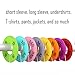 Caydo 40 Pieces Round Closet Dividers Size Dividers Round Hangers Closet Dividers for Clothing, Size XXS to XXXL(8 Colors)