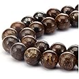 2 Strands Adabele Natural Brown Bronzite Healing Gemstone 6mm (0.24 inch) Round Loose Beads Gem Stone Spacer (116-124pcs) for Jewelry Craft Making GF16-6