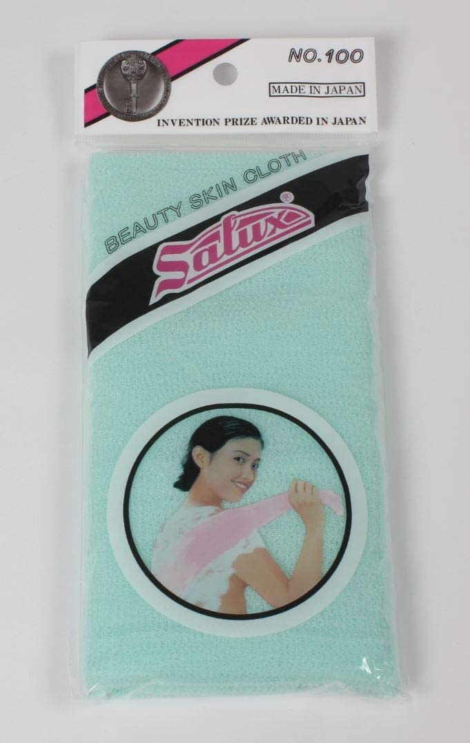 Salux Nylon Japanese Beauty Skin Bath Wash Cloth/Towel- Aquamarine Green by SALUX