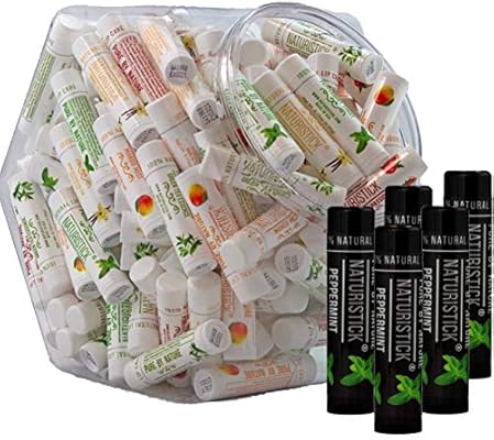 155-Pack Lip Balm in Bulk by Naturistick. Assorted Flavors. 100% Natural  Ingredients. Includes Display Fishbowl. Best Beeswax Chapstick for Dry,  Chapped Lips. Made in USA: Amazon.sg: Beauty 155-Pack Lip Balm in Bulk by Naturistick. Assorted Flavors. 100% Natural  Ingredients. Includes Display Fishbowl. Best Beeswax Chapstick for Dry,  Chapped Lips. Made in USA: Amazon.sg: Beauty