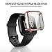 Screen Protector Case for Fitbit Versa, Haojavo Soft TPU Slim Fit Full Cover Screen Protector for Fitbit Versa Smartwatch Bands Accessories