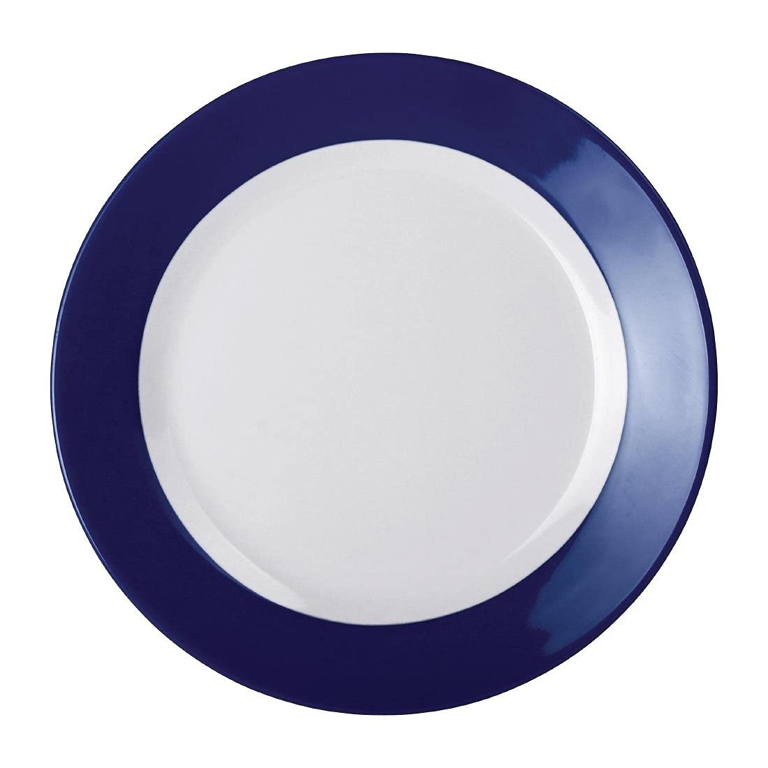 Kristallon Gala Melamine Plate Blue Rim - 260mm 10 1/4" (Box 6)