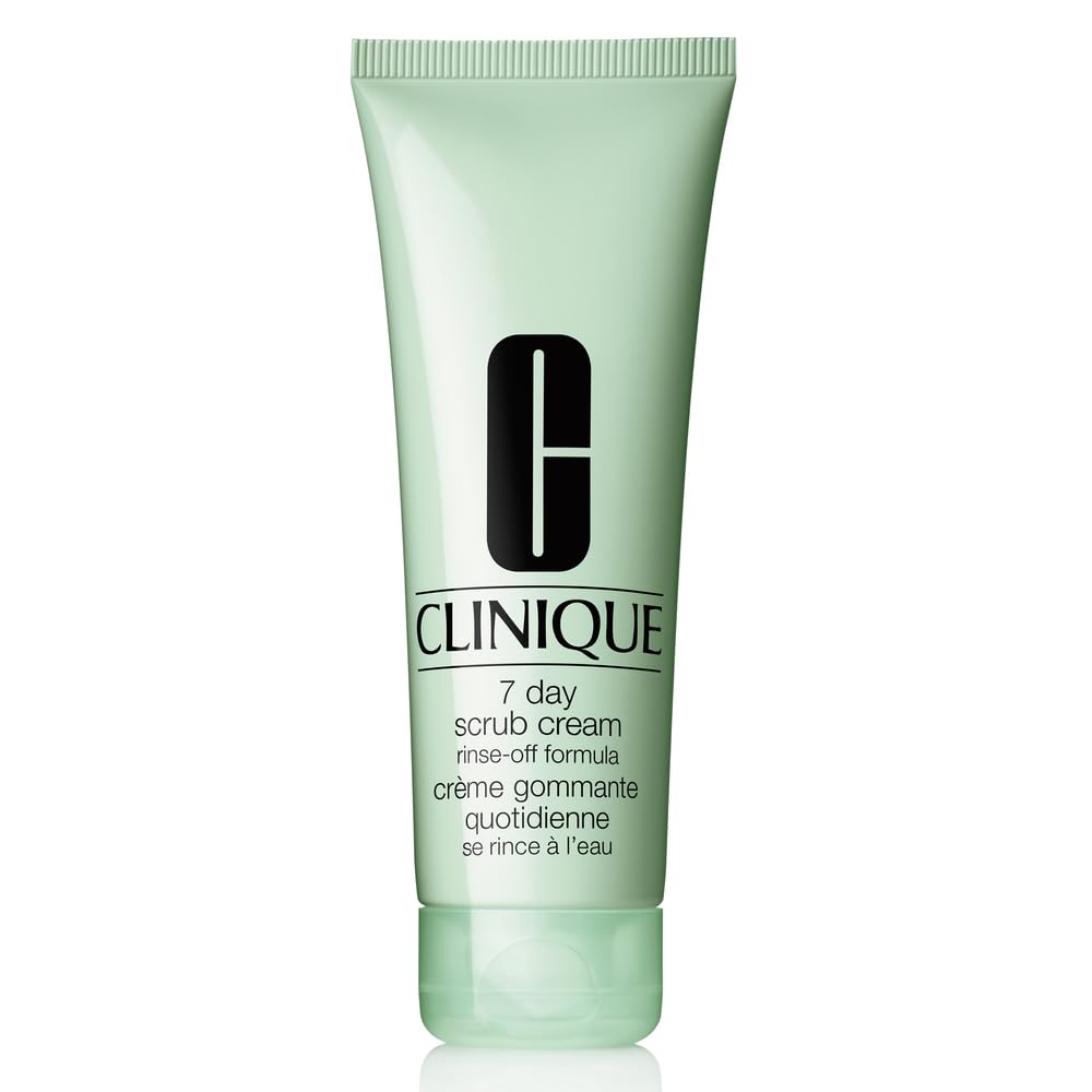 Clinique 7 Day Daily Gentle Face Exfoliator Lightweight Scrub Cream For All Skin Types | Mild Face Scrub With Silica | Exfoliating + Refining, 8.5 Fl Oz Image