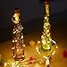 COSOON 4 PCS Wine Bottle Cork Lights, USB Powered Rechargeable Copper String Lights - 15LED 28Inch Wire String Lights for Bottle DIY, Wedding, Halloween, Christmas, Party Decor (USB Warm White) T014