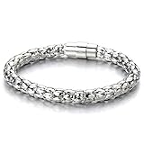 COOLSTEELANDBEYOND Stainless Steel Ladies Link Chain Bracelet Polished