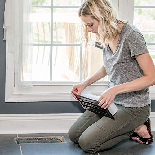 Vent Assist Floor Register Vent Grate Trap and Air Filter Combo Filtration for House HVAC