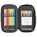 LIHIT LAB Large Capacity Triple Zipper Pencil Case For School Office College, Big Capacity 8 Compartments Pencil Bag Holder Adults Teen Boys Girls, Travel Cosmetics Storage, Jet Black (A7556-124)
