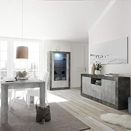 Nouvomeuble Salle A Manger Gris Moderne Effet Beton Urban 8