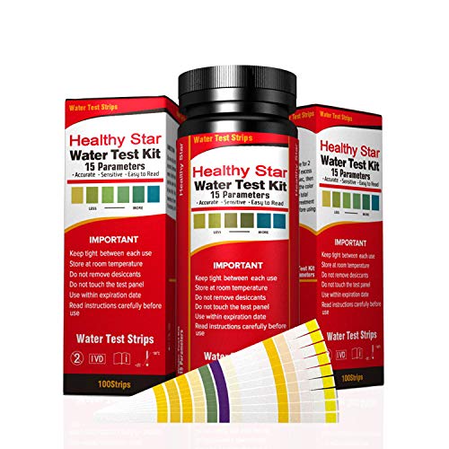 Healthy Star 15 in 1 Water Test kit 100ct,Test for Drinking Water, Aquarium,Pool & Spa;Best Kit for Accurate Water Quality Testing,Instant Results -PH - Free Chlorine - Total Hardness + More Healthy Star 15 in 1 Water Test kit 100ct,Test for Drinking Water, Aquarium,Pool & Spa;Best Kit for Accurate Water Quality Testing,Instant Results -PH - Free Chlorine - Total Hardness + More