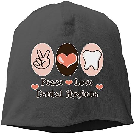 Dental Hygiene Tooth Unisex,Women/Men Wool Hat Soft Stretch Beanies Skull Cap Christmas,Halloween Gift Black