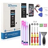Xlhama Battery Replacement Kit for iPhone 5S 1700mAh 0 Cycle - with Replacement Repair Tool Kits, Adhesive Strip and Screen Protector - 24 Months Warranty/Made in 2019