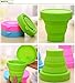 Collapsible Cups Foldable Travel Cups Food-grade Silicone Mug for Camping (1set of 3)