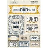 Authentique Paper - Strong Double-Sided Cardstock Die-Cuts 6"X8" - Textured Titles & Phrases