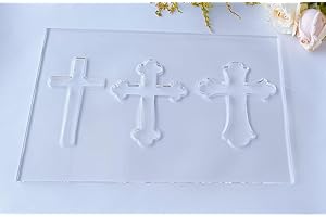 YUXUANISH Crosses Router Template,Cross Inlay Acrylic Router Template,Ribbon Template,Woodworking or Craft Template (Model 3)