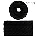 Aneco Winter Warm Knitted Scarf Beanie Hat and Gloves Set Men & Women's Soft Stretch Hat Scarf and Mitten Set