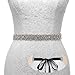 Remedios Rhinestone Bridal Belt Bridesmaid Sash Crystal Wedding Belt Women Dress Accessories,Black