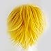 S-noilite Women Mens Short Fluffy Straight Hair Wigs Anime Cosplay Party Dress Costume Pixie Wig (Yellow)