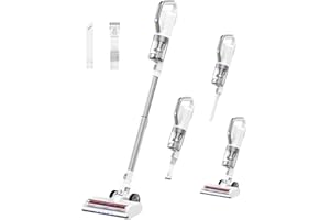 COCBNY Cordless Vacuum Cleaner, 30Kpa Strong Suction Stick Vacuum Cleaner, 350W Powerful Brushless Motor, Ultra-Lightweight & Quiet Vacuum for Deep Cleaning Home Hard Floor Carpet Pet Hair, White