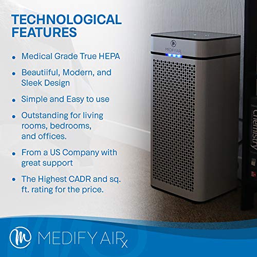 Medify MA40 Home Medical Grade H13 True HEPA for 800 Sq. Ft. Air