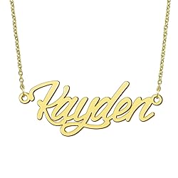 BYBWBL Kayden Name Pendant Necklace 18k Gold Plated