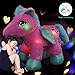 BSTAOFY Light up Pegasus Stuffed Animal Glow Unicorn LED Soft Plush Toys, Bedtime Nightlight Companion Gift for Kids on Christmas Birthday Valentines Day, Purple