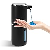 Liquid Soap Dispenser, Automatic Soap Dispenser, 13.5oz/400ml Automatic Soap Dispenser Touchless, USB Rechargeable 4 Level Adjustable Electric Hand Soap Dispenser, for Bathroom, Kitchen,Hotel