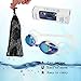 vetoky Kids Swim Goggles Wide Vision Swimming Goggles with Nose Clips+Ear Plugs,Anti Fog Swimming Goggles UV Protection Mirrored (Blue with Mirror Blue Lens)