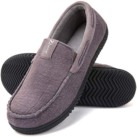 moccasin slippers with rubber sole