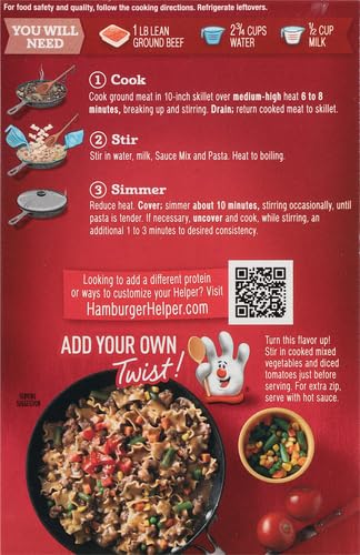 HAMBURGER HELPER SALISBURY PASTA AND SAUCE MIX, 6.2 OZ