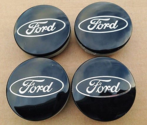 NEW-SET-OF-4-FORD-BLACK-CENTER-WHEEL-HUB-CAPS-EMBLEM-COVER-CAP-6M21-1003-AA