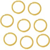 Rockin Beads 20 Gold Plated Flat 1 Inch Split Key Ring Connectors Steel Alloy