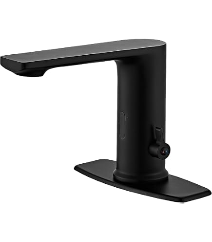 Automatic Sensor Bathroom Faucet – Touchless Waterfall Spout, Matte ...