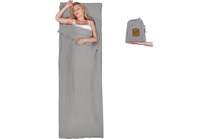 ESOKA PRON Sleeping Bag Liner,Lightweight Travel Camping Sheet Sleep Bag Liner for Adults,Hotel Compact Portable Sleeping Sack Indoor Outdoor Hostels Traveling Backpacking Hiking Blankets