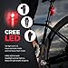 USB Rechargeable Bike Tail Light – Super bright LED Bicycle Rear Taillight – Waterproof Wide Illumination - Fits all MTB Mountain Road Bikes - High Capacity Li-ion Battery - Cycling Safety Back Light