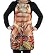 Funny Aprons - Men Aprons Cooking Kitchen BBQ Aprons, Adult Apron Halloween Cosplay Party Costume Christmas Gift