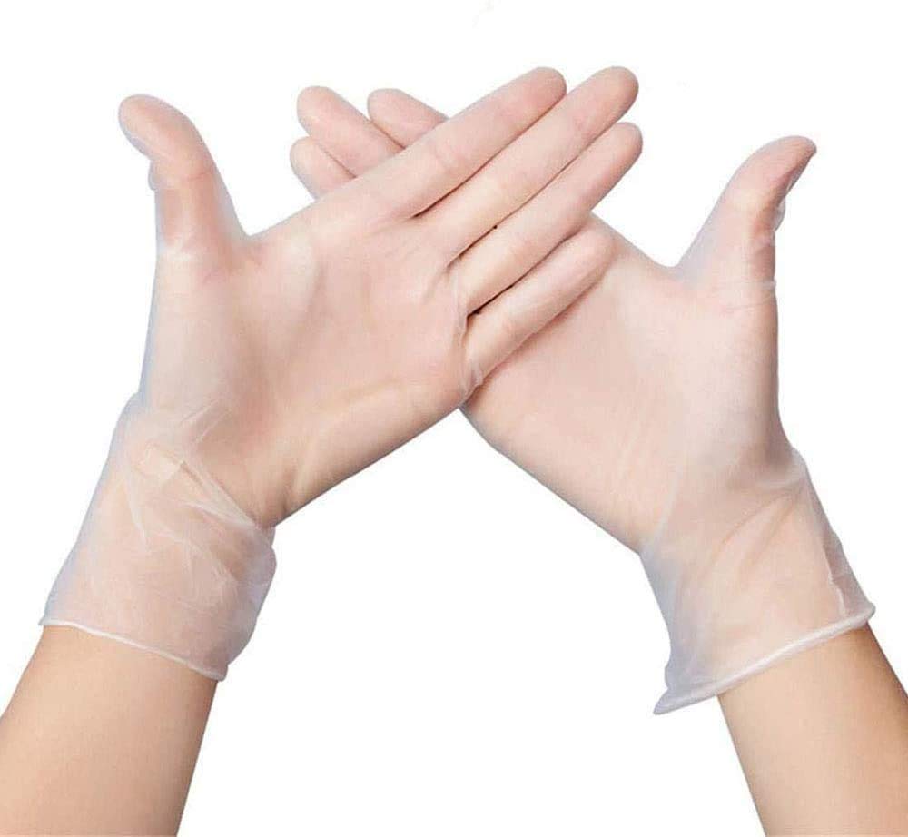 100 PACK STRONG Quality CLEAR VINYL POWDER FREE LARGE Gloves - Image 3