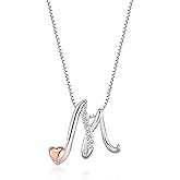 FLNEOO Initial Necklaces for Women - 14K Silver Letter Necklace for Teen Girls, Cute Name Necklace Dainty Gifts for Girls, Jewelry Cute Idea Christmas Gifts