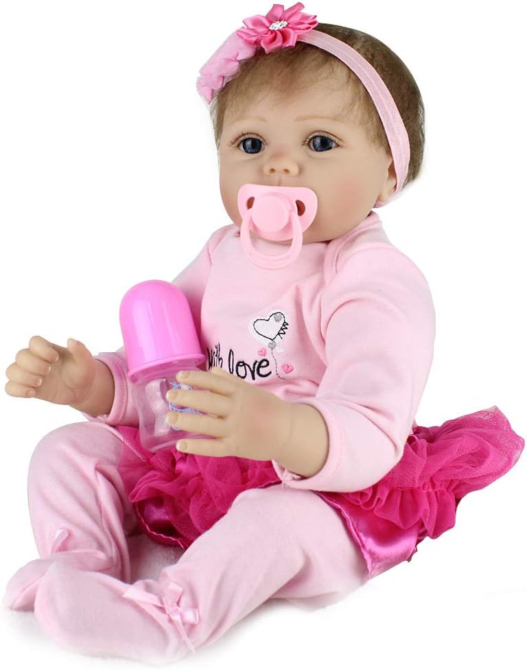 Prezzo LVYE1 Bambole Reborn Bambola Bambine Bambola Reborn 22 Pollice Silicone Vinile - Realistico Carino Fatto A Mano A Prova di Bambino Non Toxic Adorabile per Bambino da Ragazza/CE Offerte