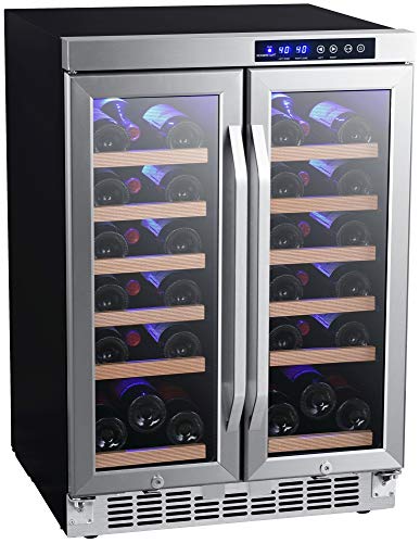 EdgeStar-CWR362FD-24-Inch-Wide-36-Bottle-Built-In-Wine-Cooler-with-Dual-Cooling-Zones