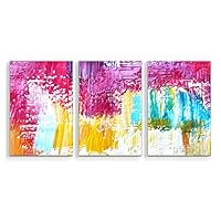 3 Piece Canvas Wall Art Abstract Color Canvas Prints Home Artwork Decoration for Living Room,Bedroom - 16