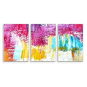 3 Piece Canvas Wall Art Abstract Color Canvas Prints Home Artwork Decoration for Living Room,Bedroom - 16"x24" x 3 Panels