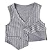 ZOEREA Baby Boy Gentleman Rompers Striped Toddler Suit 2pcs Outfit Grey, 80CM/6-9 Months, Grey