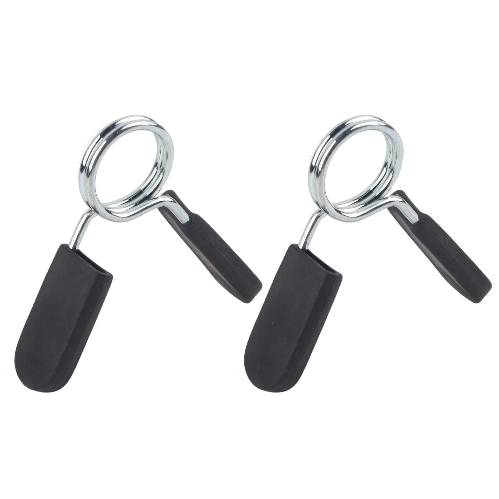 VGEBY Clip for Dumbell, 2Pcs Spring Clip Collars Standard 1" Spring Lock Clamp for Gym Weight Lifting Training（not suitable for threaded rods but only for polished rods）